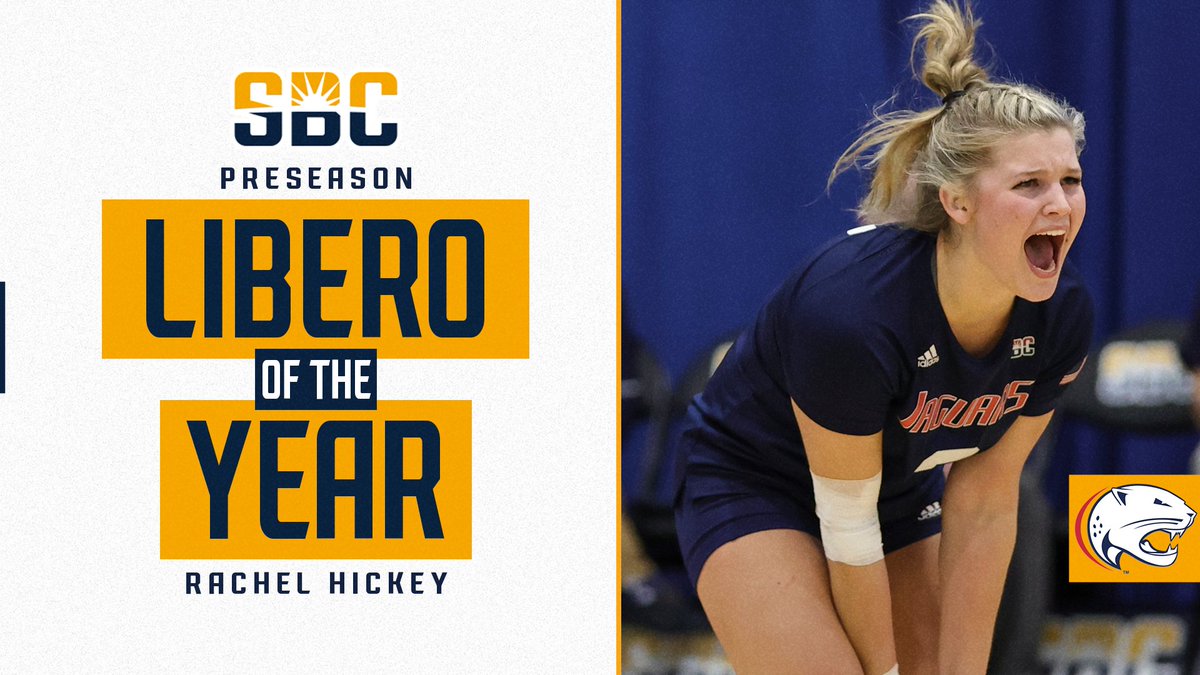 𝗟𝗜𝗕𝗘𝗥𝗢 𝗢𝗙 𝗧𝗛𝗘 𝗬𝗘𝗔𝗥.

<a href="/rachel7300/">Rachel Hickey</a> of <a href="/SouthAlabamaVB/">South Alabama Volleyball🏐</a> was one of the Sun Belt's digs leaders last season. She is the 2022 #SunBeltVB Preseason Libero of the Year. ☀️ 🏐

📰 » sunbelt.me/3CdnoUr