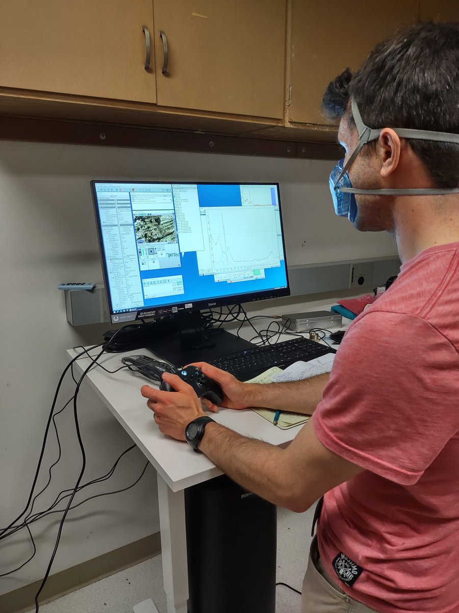 Penny_Wieser's tweet photo. First Fermi diads from my lab @UCBerkeley, and teaching @MattGleesonGeo the fun of Raman spectroscopy.
So much exciting science to be done in the next few years!
#NewPI #ShinyToy #BubbleTrouble https://t.co/GGDyQhuTzm