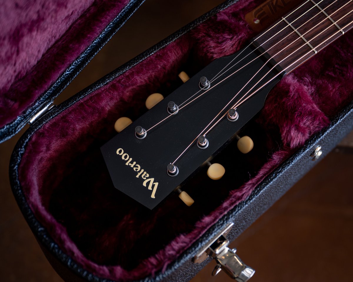 WaterlooGuitars's tweet photo. Our WL-12's flat maple back and 12-fret design offer focus, projection, and a pronounced front end attack that combine for a unique yet versatile voice.

#jetblack #acousticguitar #12fret #handmade #atx #waterlooguitars https://t.co/uofK2gLM3D