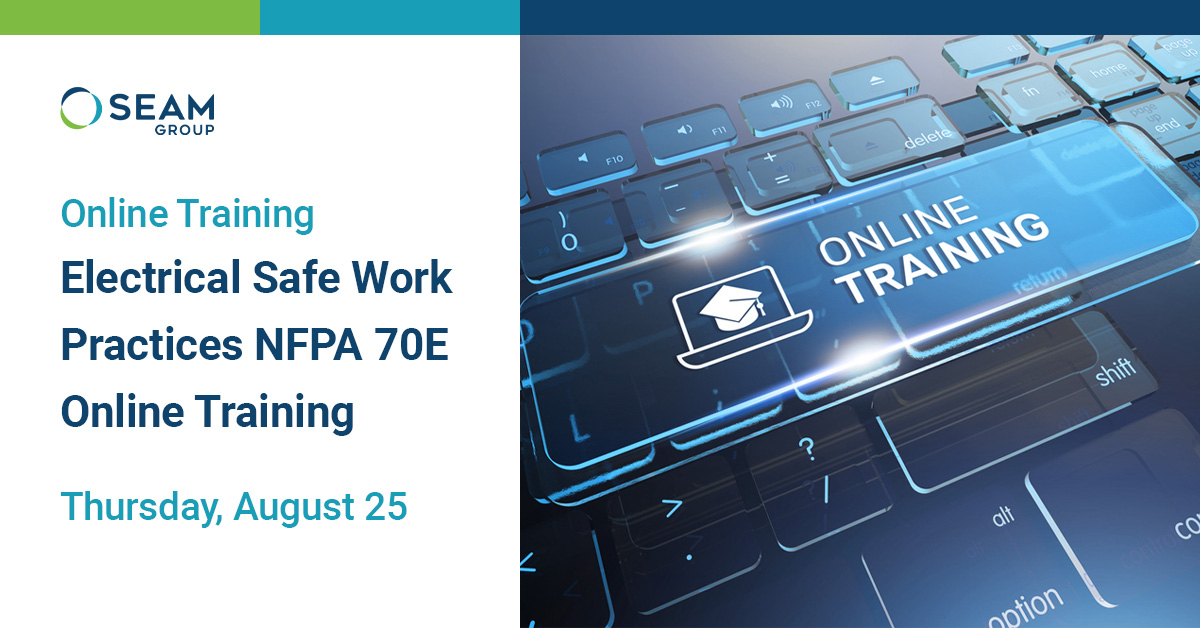 SEAMGroupLLC's tweet photo. We are a few weeks away from our Electrical Safe Work Practice NFPA 70E online training course! This training will cover life-saving information and essential electrical safety updates. Register today! https://t.co/t4HHddifnq

#electricalsafety #safetytraining #seamgroup #NFPA70E https://t.co/ORTGd9pmUx