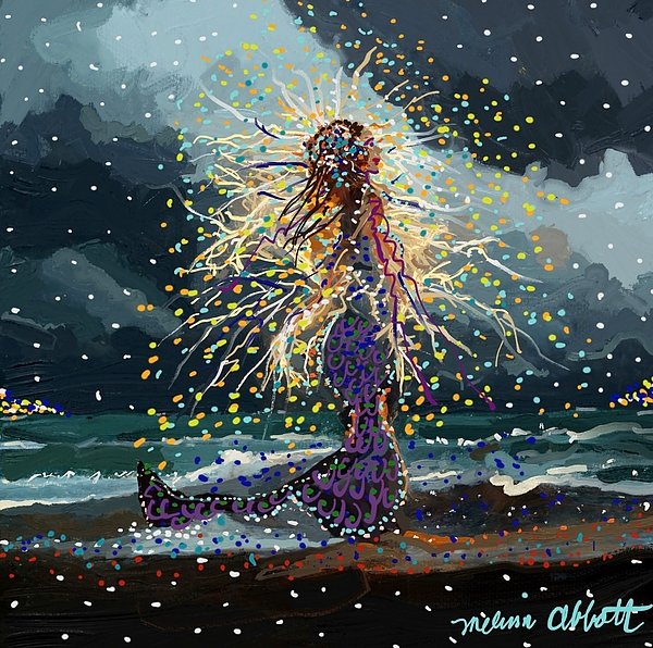 New artwork for sale! - "Elemental Stormy Lightening Bolt Mermaid" - fineartamerica.com/featured/eleme… @fineartamerica