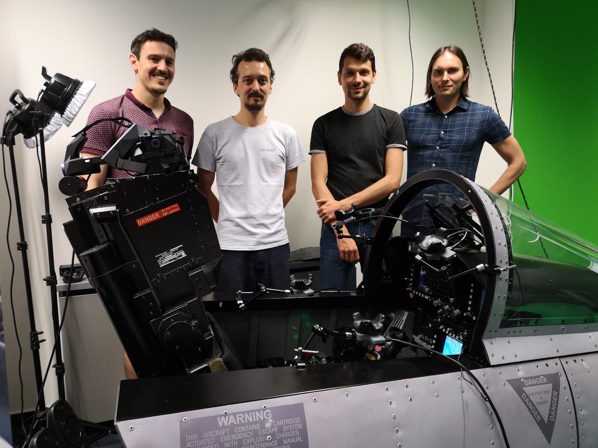 The virtual cockpit has never felt so real. ✈ Representatives of <a href="/Ultraleap/">Ultraleap</a> have visited our R&amp;D facility in Prague. We are developing software that will enable accurate #handtracking in the cockpit for all airplanes &amp; helicopters. #aviation #pilottraining #mr #vr #leapmotion