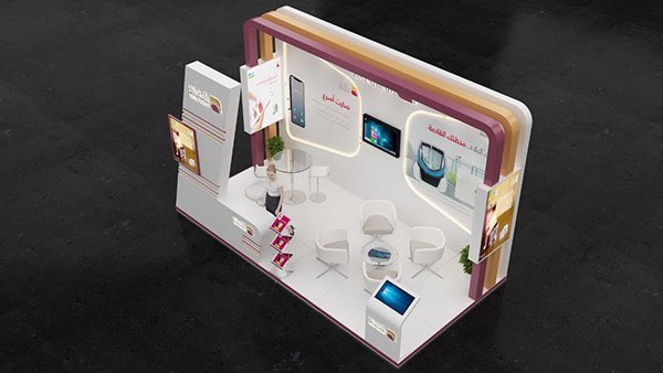 Freelines_adv's tweet photo. تصميم وهمي بوث لبنك البلاد
#Exhibition
#kiosk
#posm
#event
#display_stand https://t.co/Gyn26awmHH