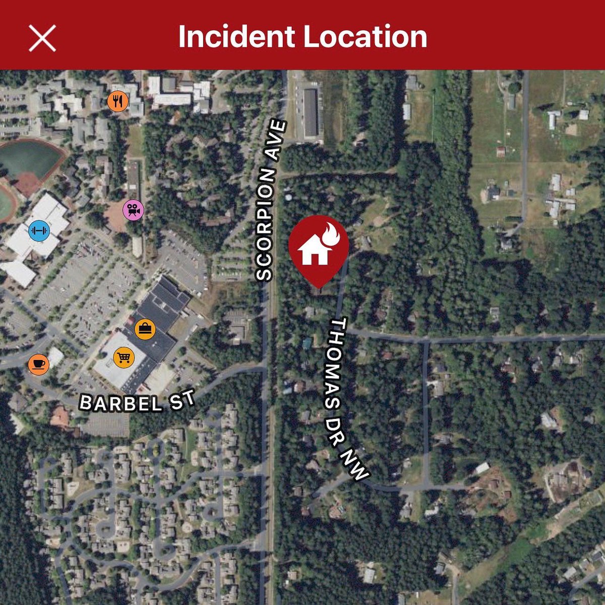 Detached garage fire in 14000 blk of Thomas Dr NW, Silv. Homeowner's son lives in garage but was not inside. Fire spread to trees &amp; vehicles, but FFs kept it from main house. Fire Marshal will investigate.
Mutual aid by <a href="/poulsbofire/">Poulsbo Fire</a> <a href="/cnrnw/">takeover by javxfps</a> North Kitsap Fire &amp; Rescue.