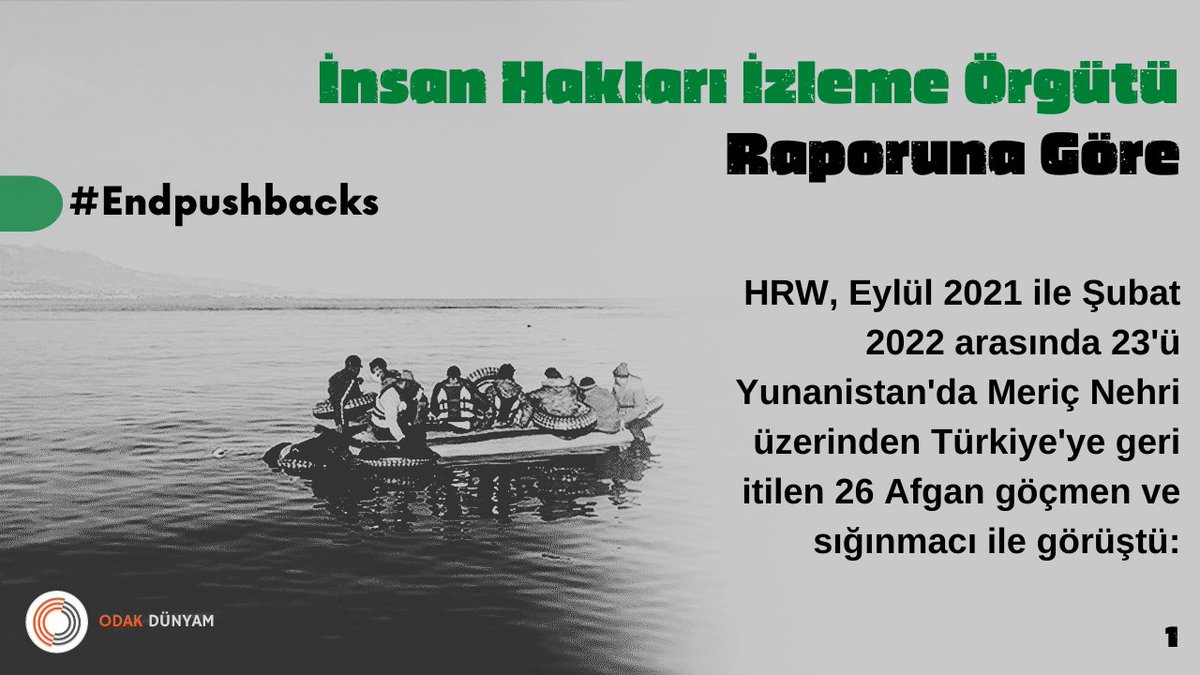 odakdunyam's tweet image. “Mağdur veya tanık olarak anlatımda bulunan erkekler ve bir çocuk, Yunan polisinin ya da Yunan polisi olduğuna inandıkları kişilerin onları dövdüklerini ve onlara kötü muamelede bulunduklarını ifade ettiler.”

#Endpushbacks