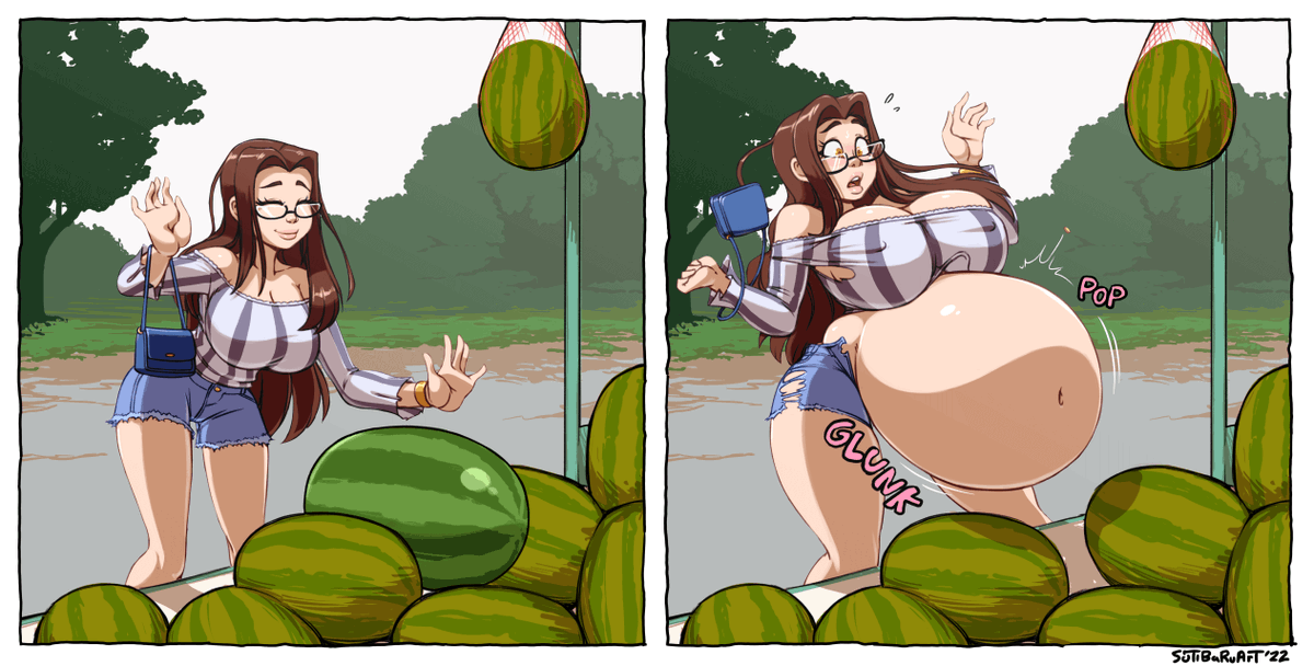 Sutibaru's tweet photo. A bit of melon mass transferrence with Dahlia for @MerelyforArt https://t.co/OM8a722llG