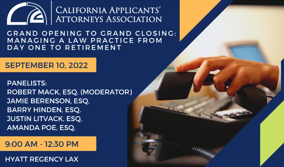 California Applicants' Attorneys Association tweet media