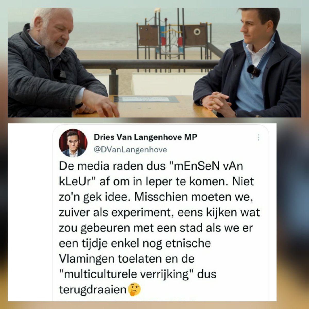 DMaestroo's tweet photo. @JMDedecker Graag jou mening over de uitspraken van jou vriend, of hebben jullie Middelkerke op het oog voor zijn experiment in 2024? #zemoetenkunnenmeebesturen https://t.co/MaD1m1Mkoe