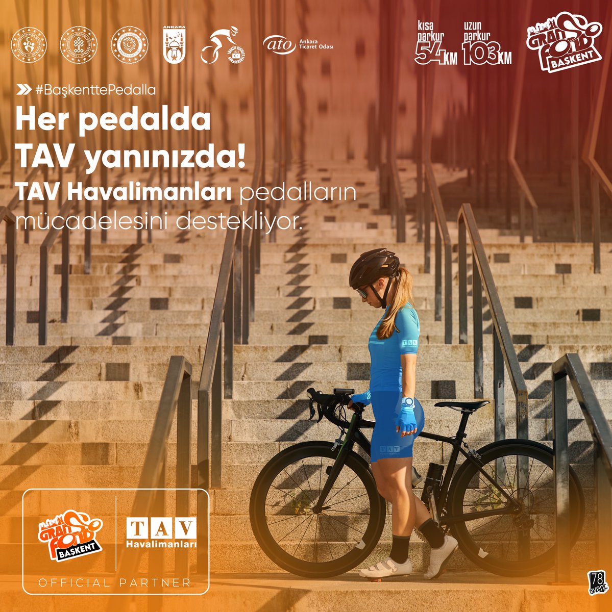 Pedalını daha sürdürülebilir bir gelecek için çevir! @tavairports her pedalda yanımızda! Tav Havalimanları, Ana destekçimiz olarak pedalların mücadelesini destekliyor!

<a href="/gencliksporbak/">Gençlik ve Spor Bakanlığı 🇹🇷</a> <a href="/TCKulturTurizm/">T.C. Kültür ve Turizm Bakanlığı</a> <a href="/kasapoglu/">Dr. Mehmet Kasapoğlu</a> <a href="/trbisikletfed/">Türkiye Bisiklet Federasyonu</a> <a href="/asperox/">Asperox</a> <a href="/ATOkurumsal/">Ankara Ticaret Odası</a> <a href="/ankarabbld/">Ankara Büyükşehir</a> <a href="/GuvenHastanesi/">Güven Hastanesi</a>