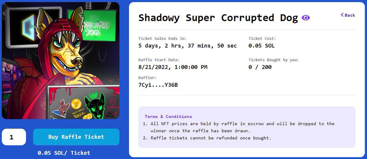 CorruptedDogs's tweet photo. Happy to announce our first two raffles are officially up on https://t.co/4sZTJoTxeG

We are paying homage to two of Solana’s biggest NFT communities 
@okaybears and SSCD by @GenesysGo 🤝 https://t.co/aTbKfcXEvb