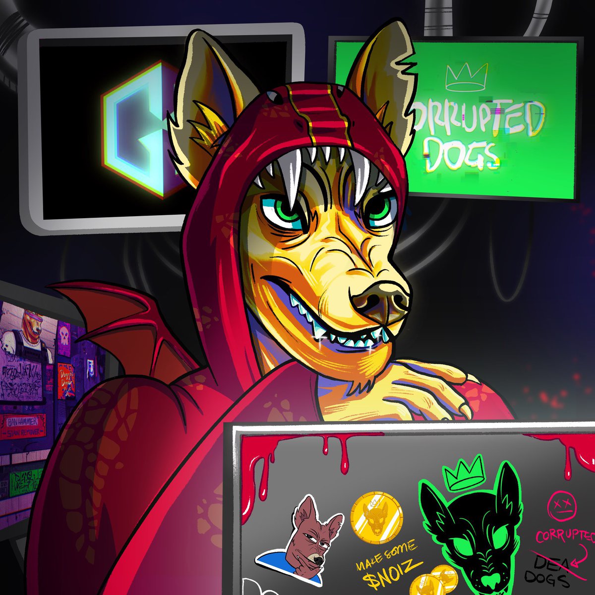 CorruptedDogs's tweet photo. Happy to announce our first two raffles are officially up on https://t.co/4sZTJoTxeG

We are paying homage to two of Solana’s biggest NFT communities 
@okaybears and SSCD by @GenesysGo 🤝 https://t.co/aTbKfcXEvb