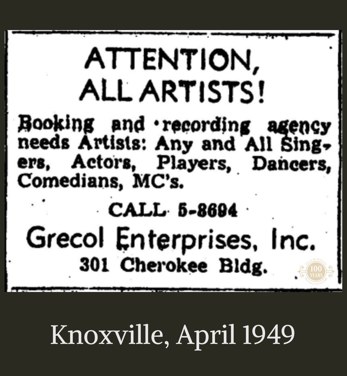 CalvinMMcClung's tweet photo. The Tennessee Archive of Moving Image and Sound (TAMIS) has added another piece to its important history of Knoxville recordings. #recordinghistory #TAMIS https://t.co/hHni3V5UWP