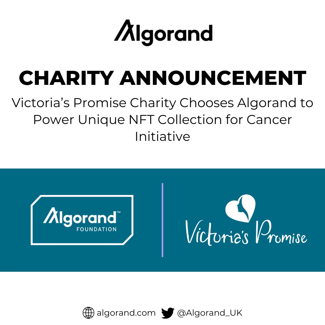 .<a href="/Algorand/">Algorand Technologies</a> is proud to support and power the unique NFT collection, “Promise Bears”, from <a href="/theVPcharity/">Victoria's Promise</a>, an innovative UK-based cancer charity that supports young women through their cancer journey and beyond. 

#Algorand #AlgoFoundation #AlgorandUK
