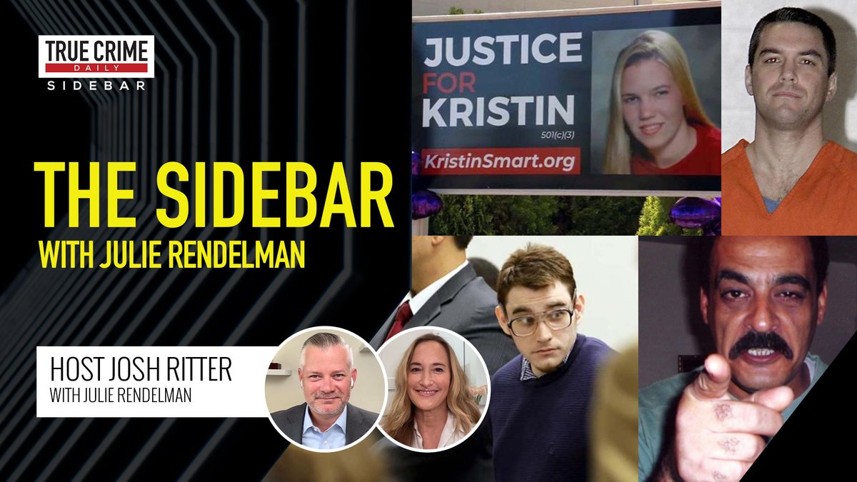 JoshuaRitterESQ's tweet photo. Today’s @CrimeWatchDaily #TheSidebar Podcast episode is packed with updates in the nation’s headline-making cases. @jrendelmanlaw and I discuss #KristinSmart, #NikolasCruz, #YaserSaid and #ScottPeterson. Click the link in my bio to check it out! 

#tcdsidebar #truecrime https://t.co/0Un3vYgttx