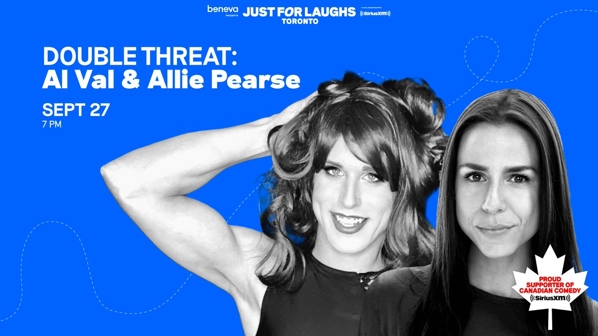DREAM TEAM 😍 @ALVALcomedy &amp; <a href="/allie_pearse/">Allie Pearse</a> are co-headlining The 42 this year at JFL Toronto September 27! Grab your tickets to see this dynamic duo of Just For Laughs favorites LIVE: toronto.hahaha.com/en/shows/doubl…