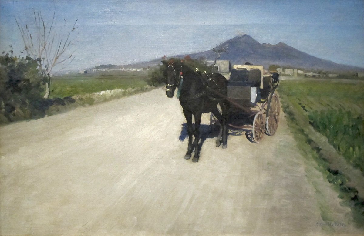 EuropeanArtHIST's tweet photo. A Road in Naples – Gustave Caillebotte, 1873. https://t.co/fV32E18dQD