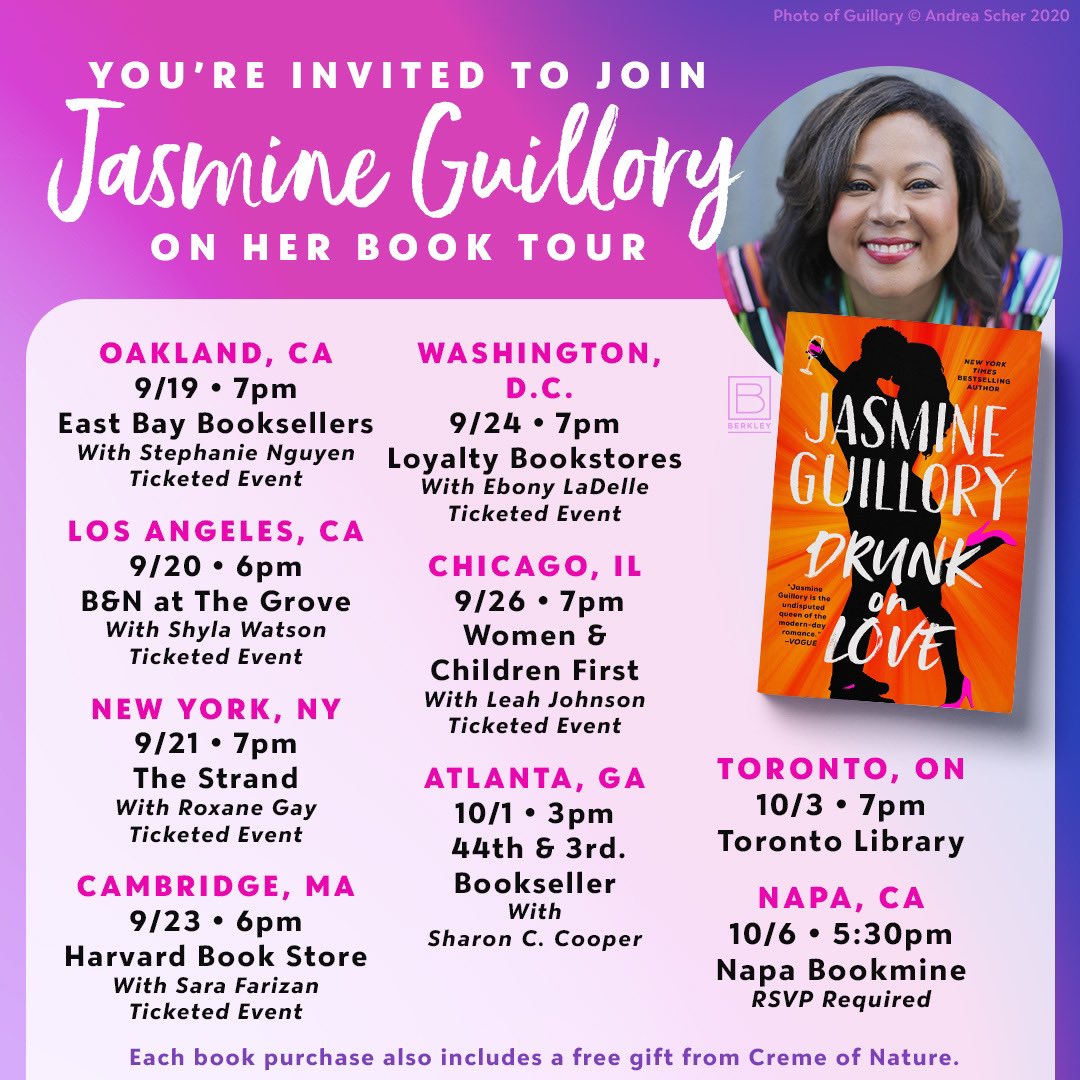 thebestjasmine's tweet photo. Join me on my book tour for DRUNK ON LOVE! Super excited to get to visit all of these cities and bookstores, and talk to all of these authors! Ticket info and details all here: https://t.co/yZ1XJrjrRS https://t.co/4viuQAR6Dv