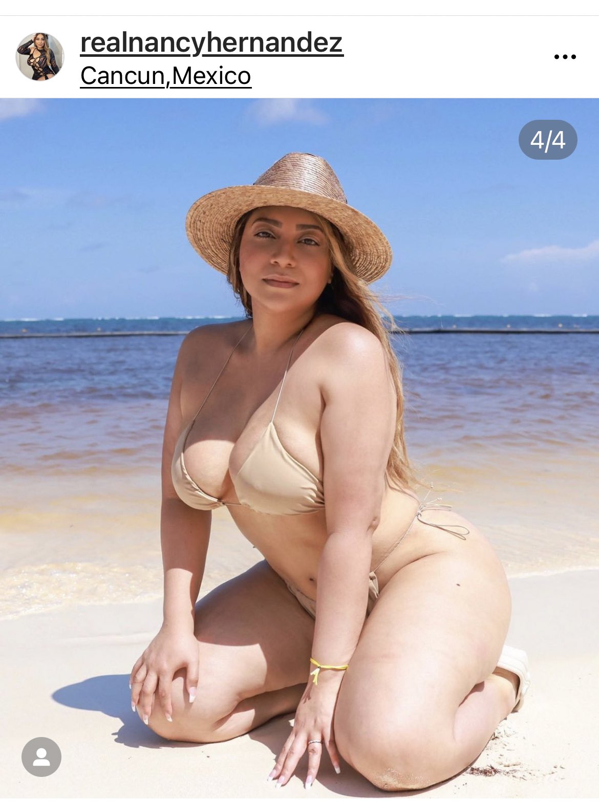 Nancy Hernandez striking a pose for her fans