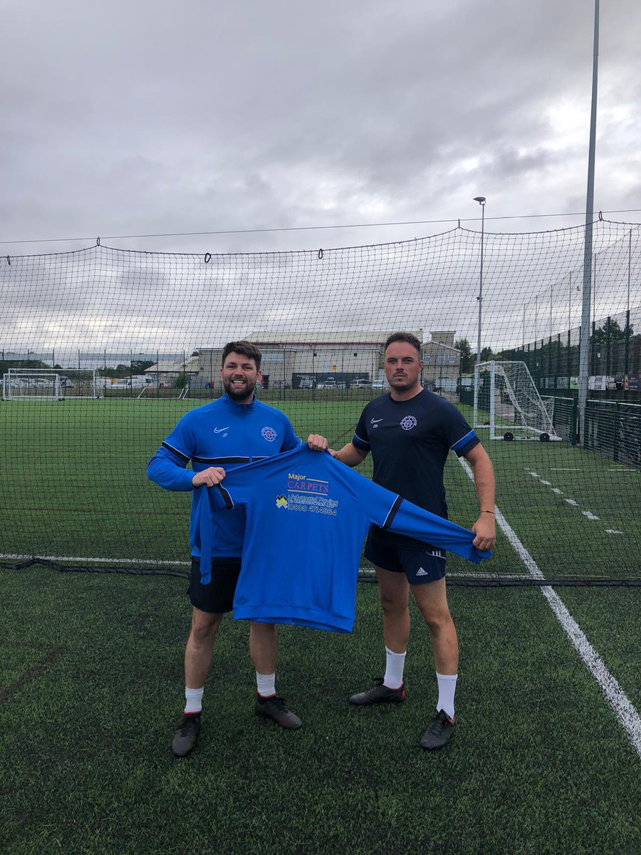 TRAINING TOPS HAVE ARRIVED 

Here’s manager <a href="/Faulks1993/">James Faulkner</a> and captain <a href="/DomRichardson/">Domonic Richardson</a> modelling our new gear

Massive thanks to Major Carpets and Advanced Paving for sponsoring us 

🔵🔴