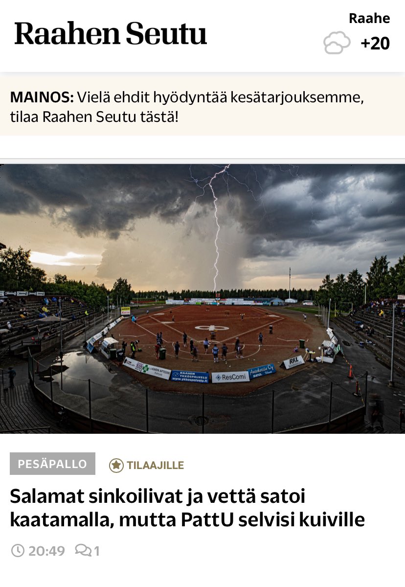 Raahen Seudun valokuvaaja Vesa Joensuun erittäin komea kuva illan pesiskierrokselta.  #pesis