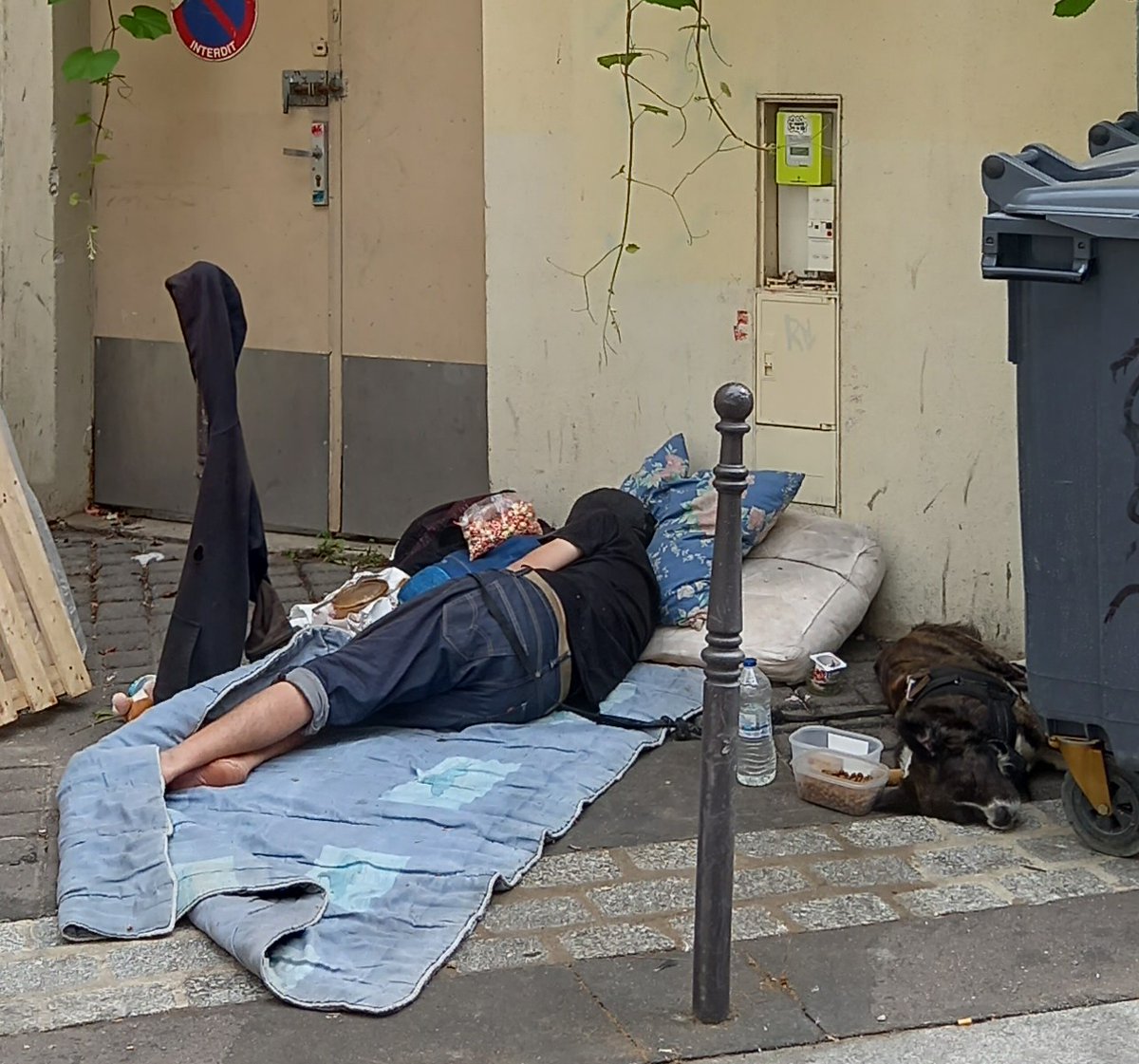 😭 vu aujourd'hui au cœur de Paris 10ème. N'y a t'il pas des solutions pour loger les sans-abris ?
#Paris #Paris2024 #SDF #pauvreté #solitude #dog <a href="/Abbe_Pierre/">Abbé Pierre</a> <a href="/emmaus_france/">Emmaüs France</a> <a href="/Mairie10Paris/">Mairie du 10e</a> @SamusocialParis <a href="/ArmeeduSalut/">Fondation de l'Armée du Salut</a> <a href="/SecoursPop/">Secours populaire</a> @caritasfrance <a href="/EMMAUSolidarite/">Emmaüs Solidarité</a>