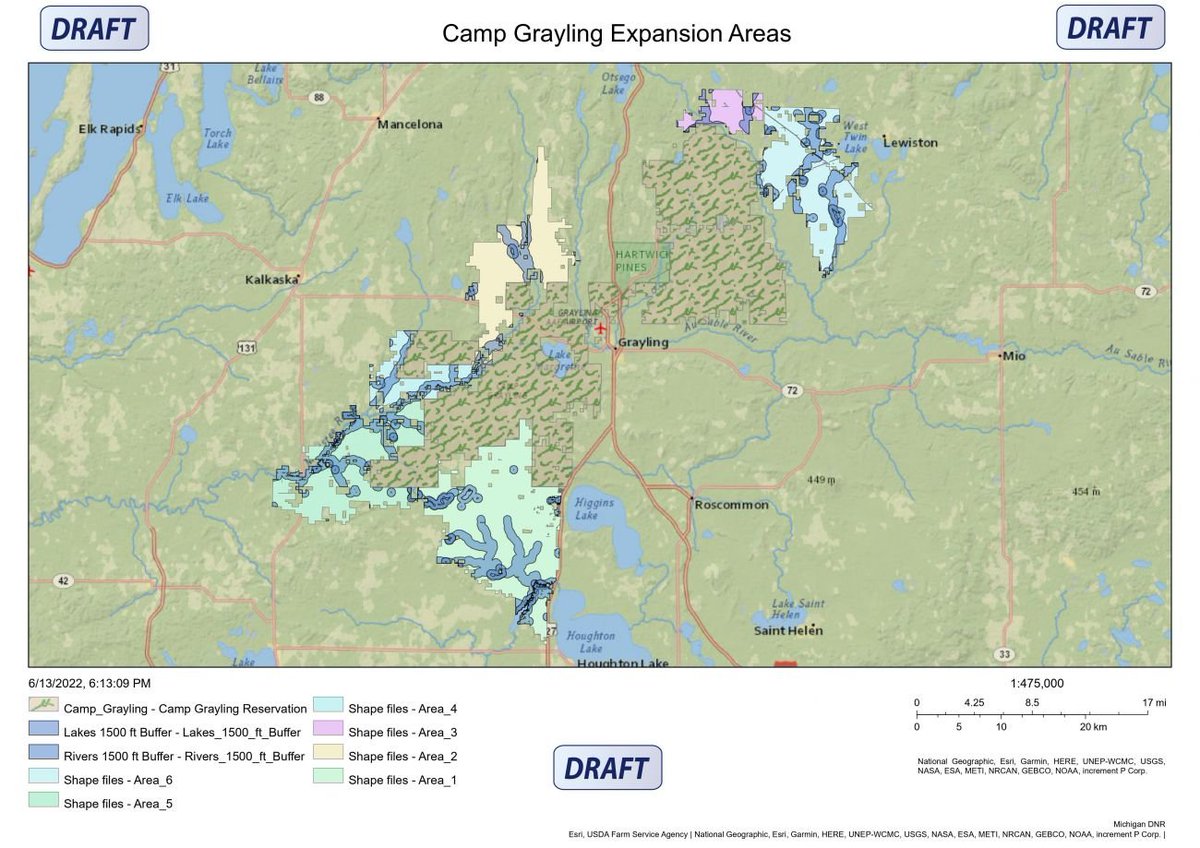 rivervalleyMA's tweet photo. 3/ adding up to 310,000 acres or nearly 485 square miles. The extra acreage would be "leased" (for free) from the DNR. We know the US military is responsible for the most carbon emission and pollution of any single entity in the world. https://t.co/jd7XzowcpN