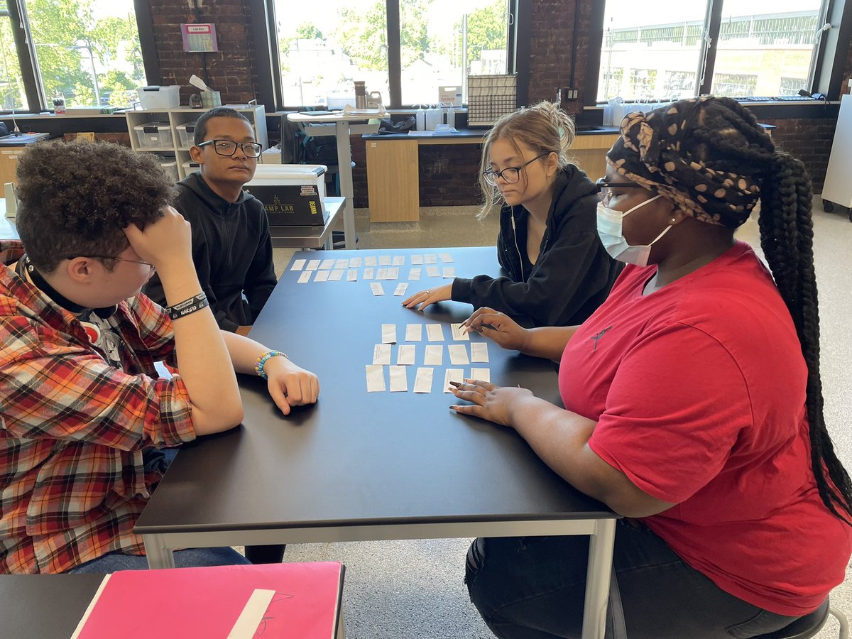 AmpLabEW's tweet photo. Sorting How Might We ?’s to see patterns and similarities across potential problems. #challengeone #amplab https://t.co/k6OzAInJfn