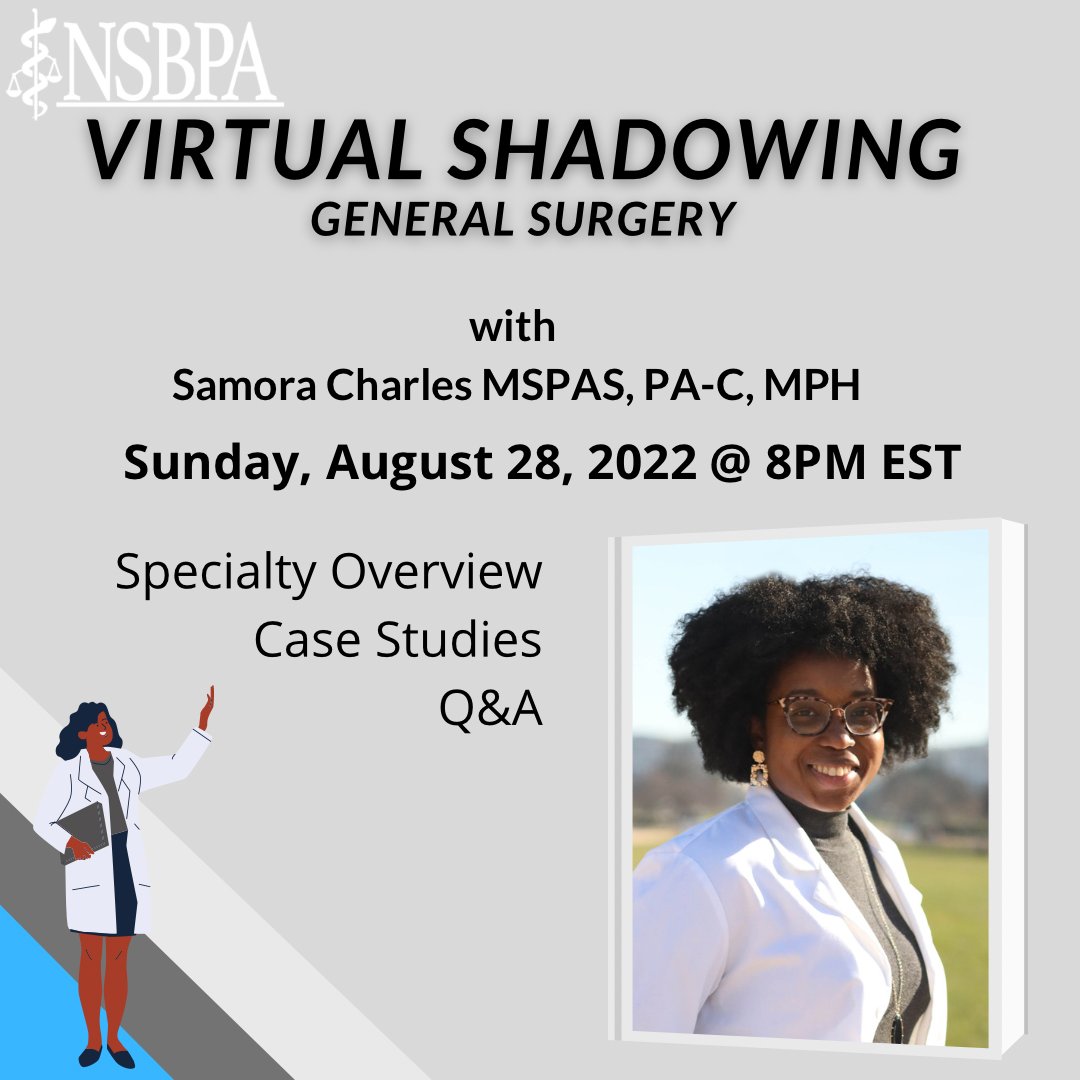 theNSBPA's tweet photo. July Virtual Shadowing officially reschedule to 08/28 at 8PM EST!

https://t.co/LViyHqjeHF https://t.co/2Hw08vX7gd