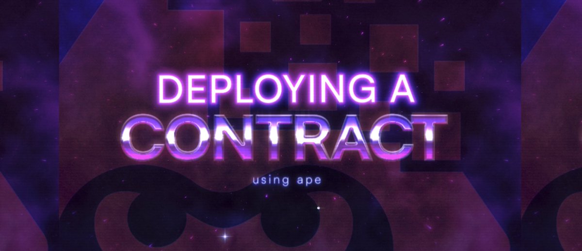 ApeFramework's tweet photo. 📣New Ape Academy Tutorial📣
You asked, now we delivered. Learn how to deploy a token using @vyperlang on the #GoerliTestnet. You'll need to install:
✅ Ape
✅ Key Ape plugins from @AlchemyPlatform, @ensdomains @etherscan
Get Started: https://t.co/0YucY62dg7 https://t.co/CfhS53DNtd