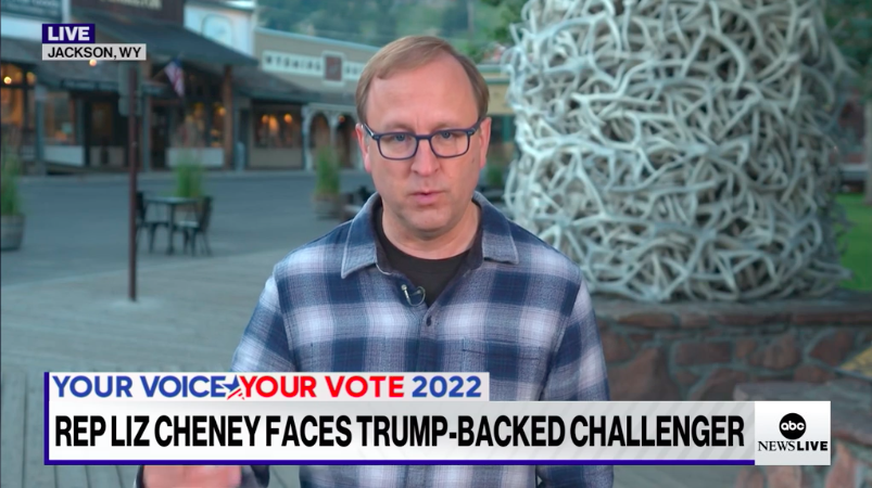 JacksonHoleNews's tweet photo. If it feels like news crews are swarming the valley, that's because they are. The race for #Wyoming's House of Representatives seat has garnered national attention, with news crews spotted from CNN, BBC, ABC and AP. For the local angle https://t.co/bJDrFAzQxp
#2022primary #cheney https://t.co/0whDyoTutj