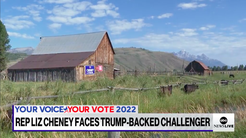 JacksonHoleNews's tweet photo. If it feels like news crews are swarming the valley, that's because they are. The race for #Wyoming's House of Representatives seat has garnered national attention, with news crews spotted from CNN, BBC, ABC and AP. For the local angle https://t.co/bJDrFAzQxp
#2022primary #cheney https://t.co/0whDyoTutj