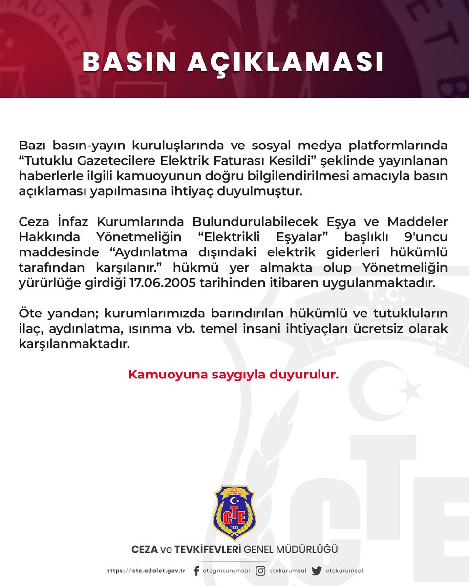 Kamuoyuna saygıyla duyurulur.
📢 cte.adalet.gov.tr/Home/SayfaDeta…