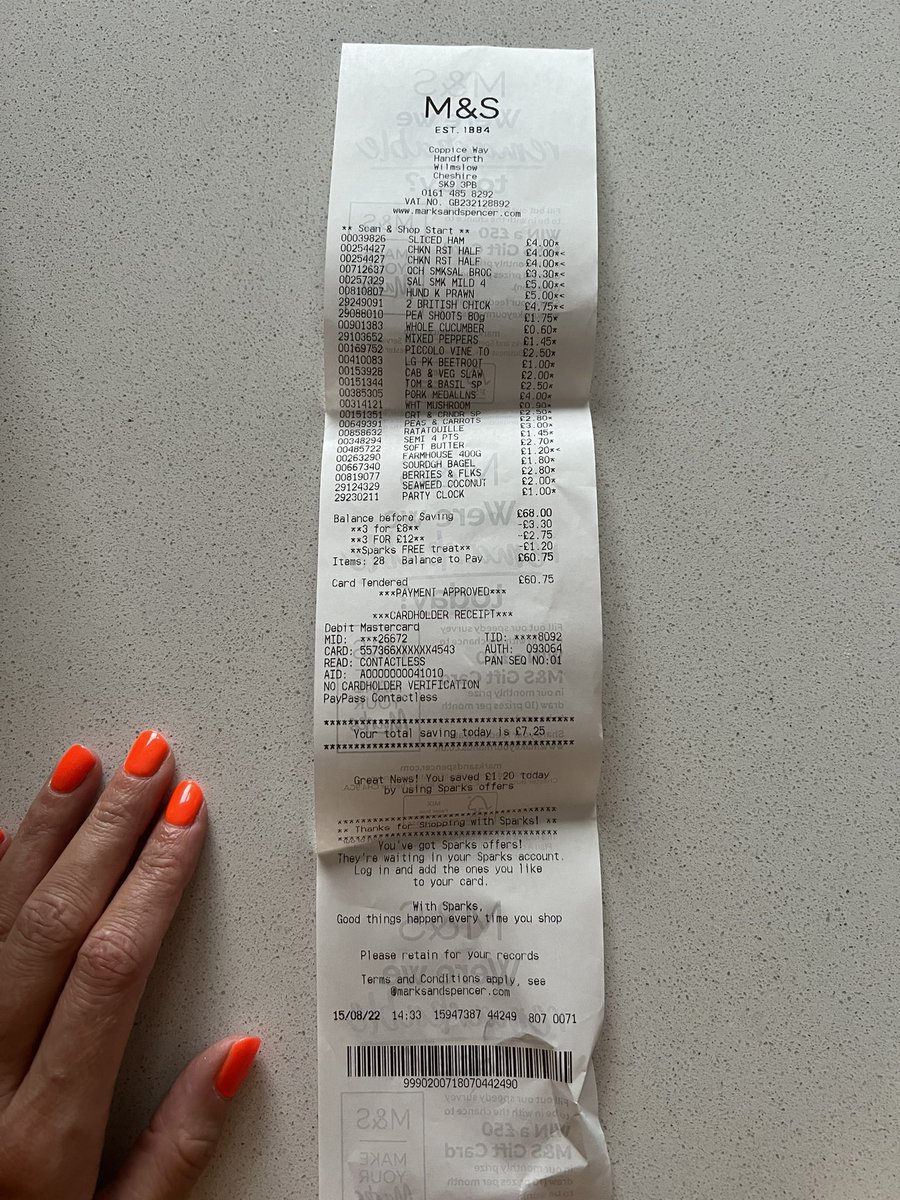 fi_fitz's tweet photo. @marksandspencer I bought them yesterday from Handforth Dean. Attached is the receipt and barcode. Thank you. https://t.co/jjsnZQm0X8