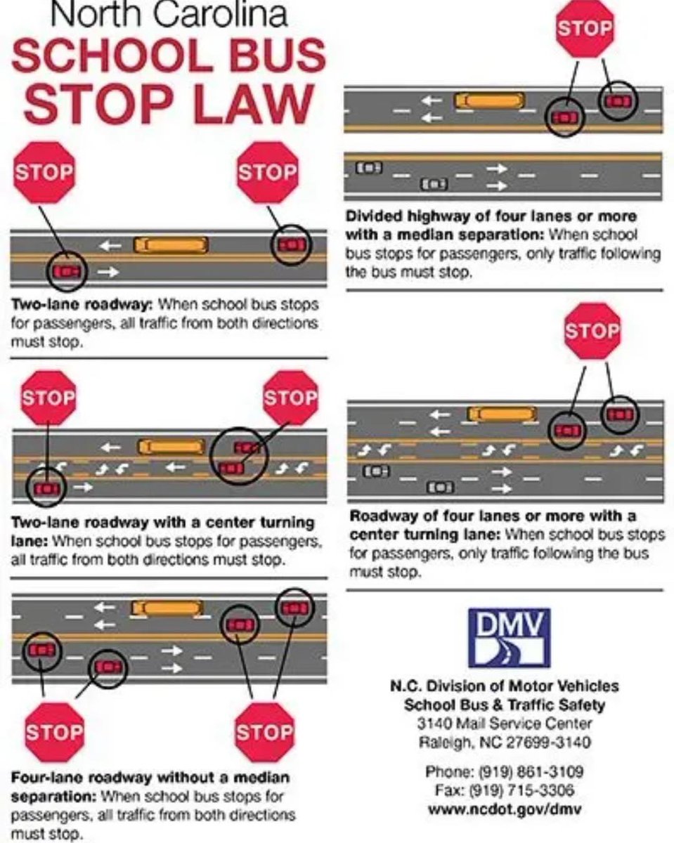 NewHopeFD's tweet image. A friendly reminder to all Gaston County residents as school starts back up! 

Please familiarize yourself with what you need to do when you see a school bus stopping.  #NHFire  #clttraffic