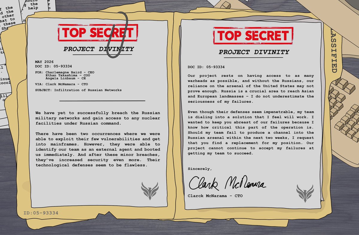 Project Divinity's technical team is yet to infiltrate Russian nuclear facilities. If the team should fail at having access to their warheads, it may prove detrimental to the project's plans.

VIP PASS Premint below
RT/LIKE/TAG for WL 

premint.xyz/the-cannibals-…

#nft #giveaway