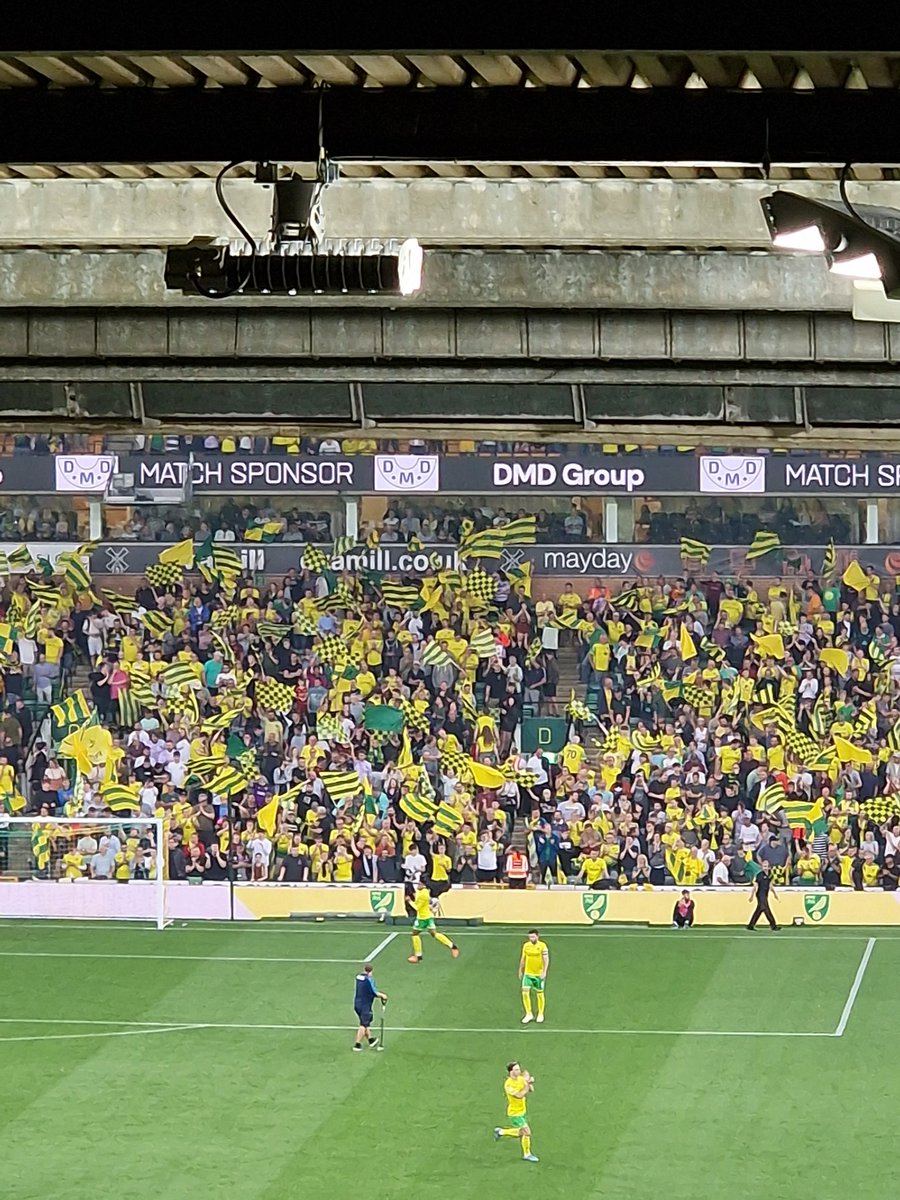 Zipperslf's tweet photo. So good to have the flags back #ncfc2 https://t.co/841k0GSztZ