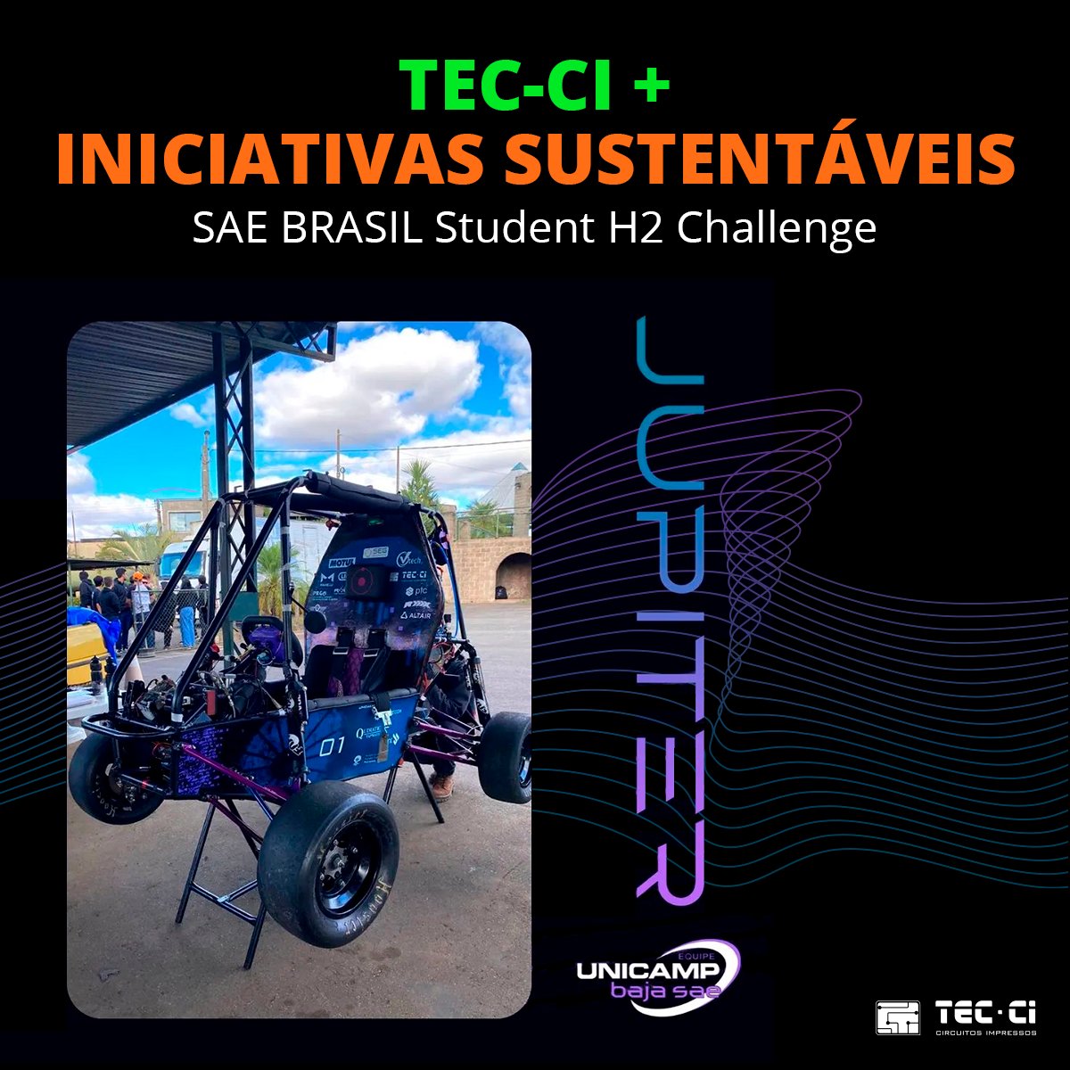 TECCICircuitos's tweet image. A TEC-CI é um dos apoiadores do projeto SAE BRASIL Student H2 Challenge. Você sabe qual a relevância deste evento para um futuro mais inovador e sustentável?

Descubra em uma matéria que preparamos em NOSSO BLOG: tec-ci.com.br/blog/patrocini…

Imagens: Baja Unicamp.