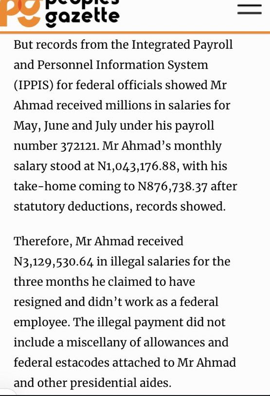 mr__kams's tweet photo. So an S.A to PMB receives a take home salary of about #1.1M while a professor receives just #412k. Not even V.C receives such huge amount. Fake Country ๐ฅบ https://t.co/VChws3NKCq