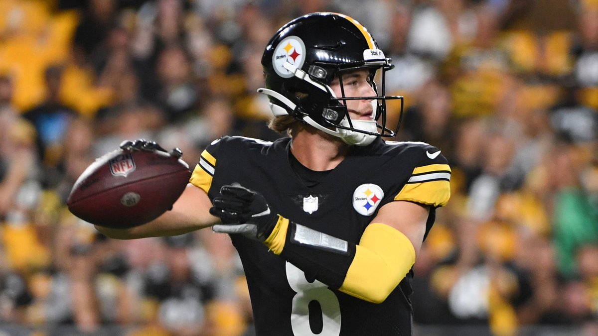RookieWatxh's tweet photo. Kenny Pickett has been promoted to the second-team QB as the Steelers coaching staff said it was all a part of the teams “plan”. https://t.co/CxXBnESF8U