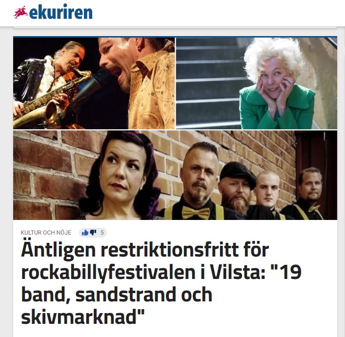 Läs allt om helgens rock'n'roll- &amp; rockabillyfestival i <a href="/ekuriren/">Eskilstuna-Kuriren</a> !  <a href="/eskilstuna/">Eskilstuna</a>  
#evaeastwood_official #redhotriotmusic #thegogetters_official #thehubcaps #bamboo_bombers #thejumpinjukebox  #theradiovisions #topchefsband  #clipjointcutups