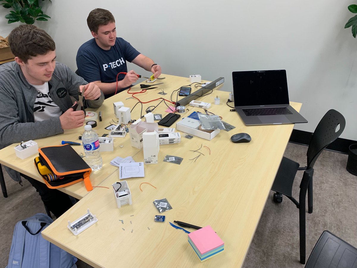 markusvankempen's tweet photo. We are almost done with our P-Tech Internship. The teams and our AirQuality Sensors are looking good 😎and we have data receiving from multiple locations/rooms. #PTECH #STEM #AirQuality #IBM #snpolytechnic #NSCCNews #IoT #Call4Code #PTECHNETWORK #AQI #IBMvolunteer #GoodTech https://t.co/5XYnJ1WGSU
