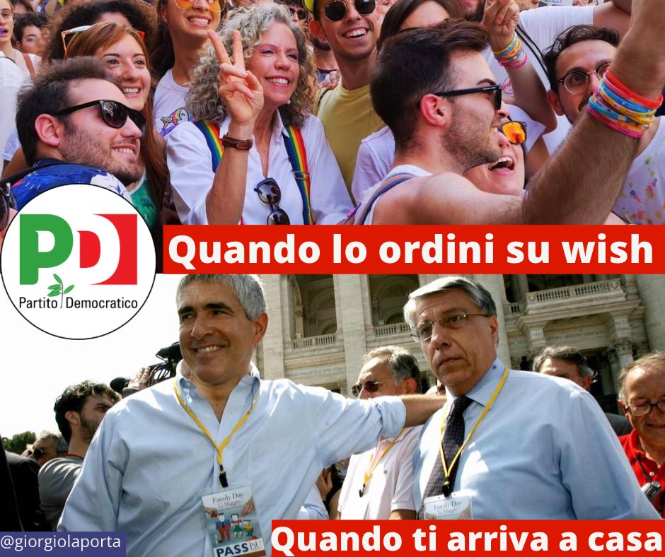 Giorgiolaporta's tweet photo. Siete andati al #gaypride a portare la bandiera del #Pd e a fare i coretti contro gli omofobi di #destra? Ecco, oggi hanno licenziato Monica #Cirinnà promotrice della legge sulle #UnioniCivili e hanno dato un seggio blindato a #Casini, promotore del #FamilyDay.
Correte a votarli! https://t.co/todivPSx2L