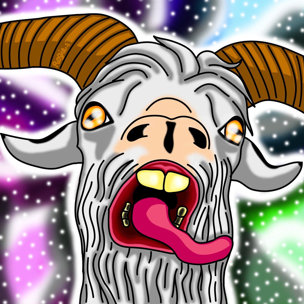 TreeofRogue's tweet photo. So I drew one of the screaming goats from the newest #Thor movies and umm...well xD
#ScreamingGoat #Goat #ThorLoveandThunder #Art #DigitalArt #Space #GuardiansoftheGalaxy #Meme #Memes #Funny #FunnyMemes https://t.co/uKPLAGZayf