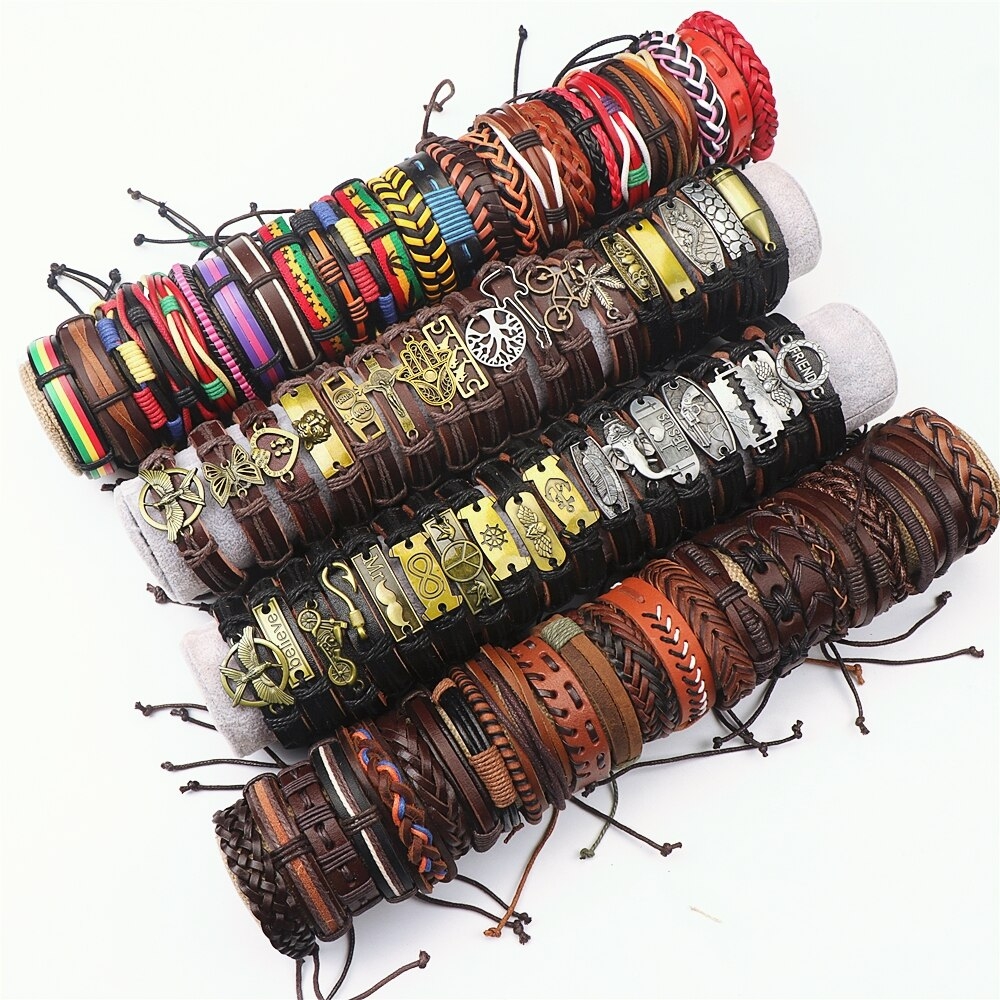 AccezDiy's tweet photo. #homeinspo #hometown 20pcs/lot Vintage Leather Bracelets For Women Men Adjustable Handmade Braided Bangle Jewelry Mix Style (3style choose) https://t.co/3gm2fhNo0l https://t.co/xkXsNtJQFD