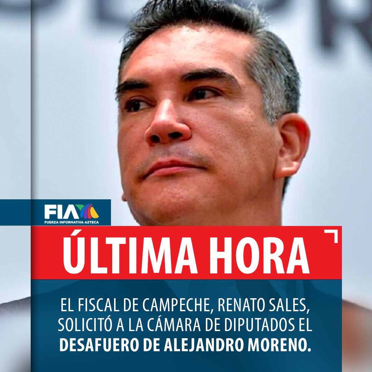 AztecaNoticias's tweet photo. El Fiscal General de #Campeche, Renato Sales, solicitó a la Cámara de Diputados el desafuero de Alejandro Moreno, diputado federal del #PRI. 

Lo acusan de presunto enriquecimiento ilícito. https://t.co/jlZPphQXJY