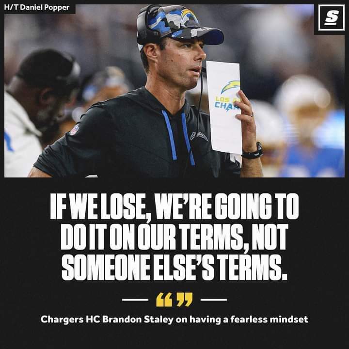 RiversGirl17_'s tweet photo. I'm ALL IN with Coach Staley!! I was last season and I will stay #TeamStaley. We complained with Norv Turner,  McCoy, Anthony Lynn cause they weren't aggressive. They weren't tough. Well here we are..Brandon Staley doesn't flinch. He's tough &amp; unapologetic. We NEED THIS. #BOLTUP https://t.co/LIw15FdSJp
