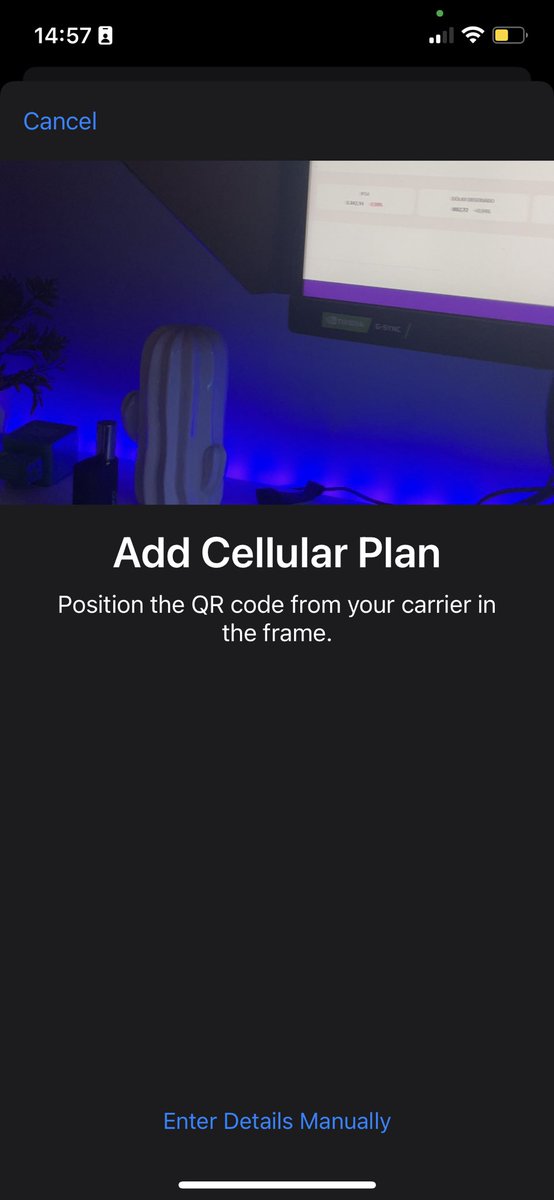 rnzbondanzap's tweet photo. @MovistarChile como puedo agregar la información de mi plan a un #iphone12 ? https://t.co/ayNaw0UIzb