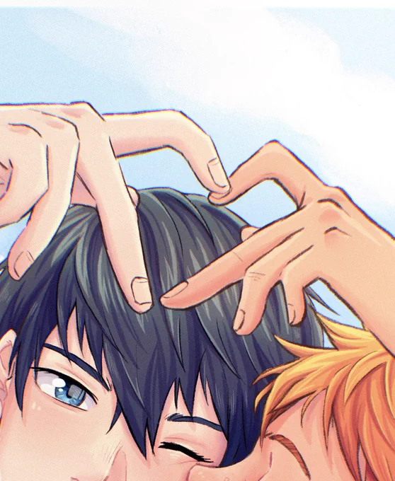Cute kagehina art posted on patreon~ 