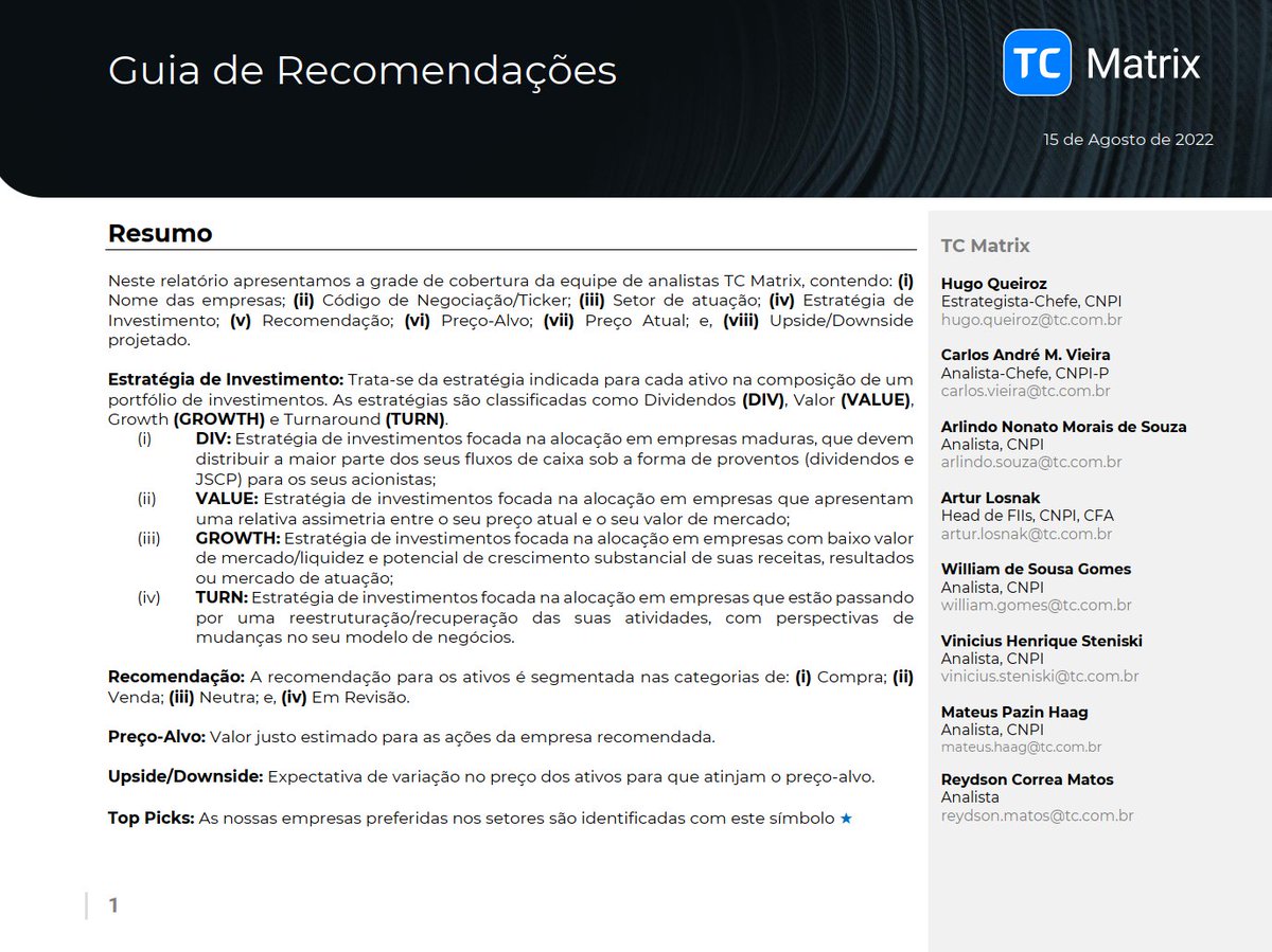 FelipePontesPB's tweet photo. Nosso Guia de Recomendação de ações já está disponível na aba de relatórios do @tcinvestimentos. 

O  Guia de Recomendações está composto atualmente por 56 ativos. 

Confere lá! #TRAD3 https://t.co/OZW1RZ5AZf