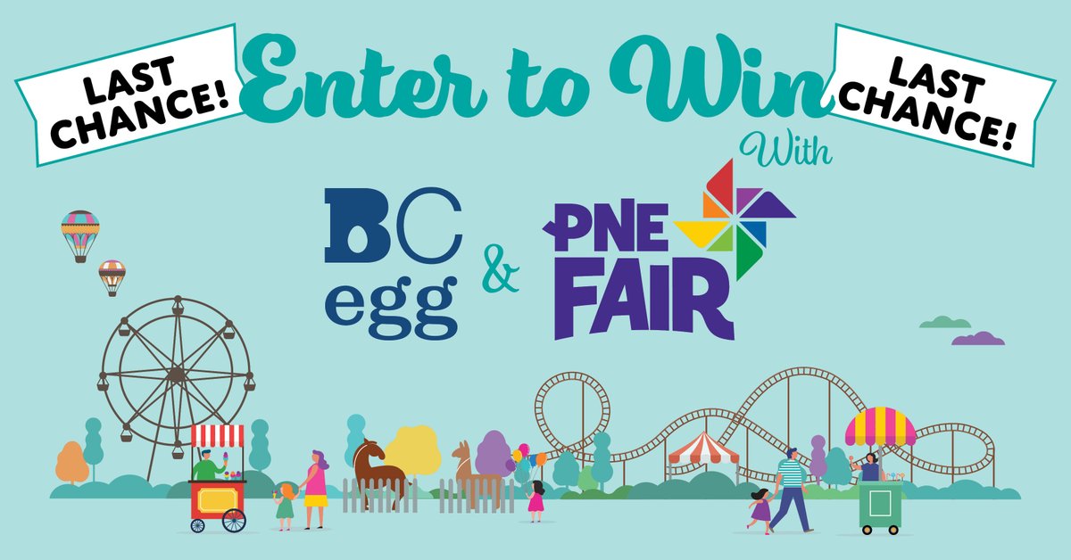 bceggs's tweet photo. It’s your LAST DAY to enter to WIN free tickets to the PNE! Just retweet this post, tell us how you’ll fuel your day of fun with the protein from eggs, and you’re in the draw!  

Details at https://t.co/wB7ja2xkJg https://t.co/s7OPxWncxU